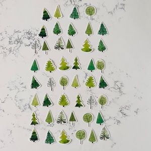 Mo Card 45 Green Tree 🌲 Pattern Stickers